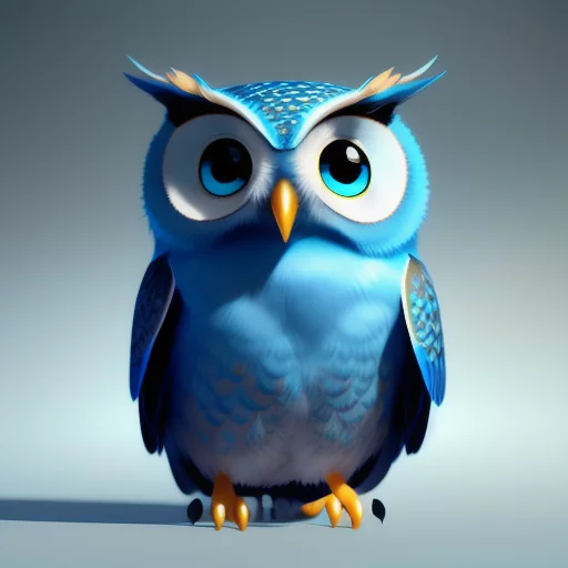 3387733226-Cute small blue owl waving hello unreal engine, cozy indoor lighting, artstation, detailed, digital painting, cinematic, charact.webp